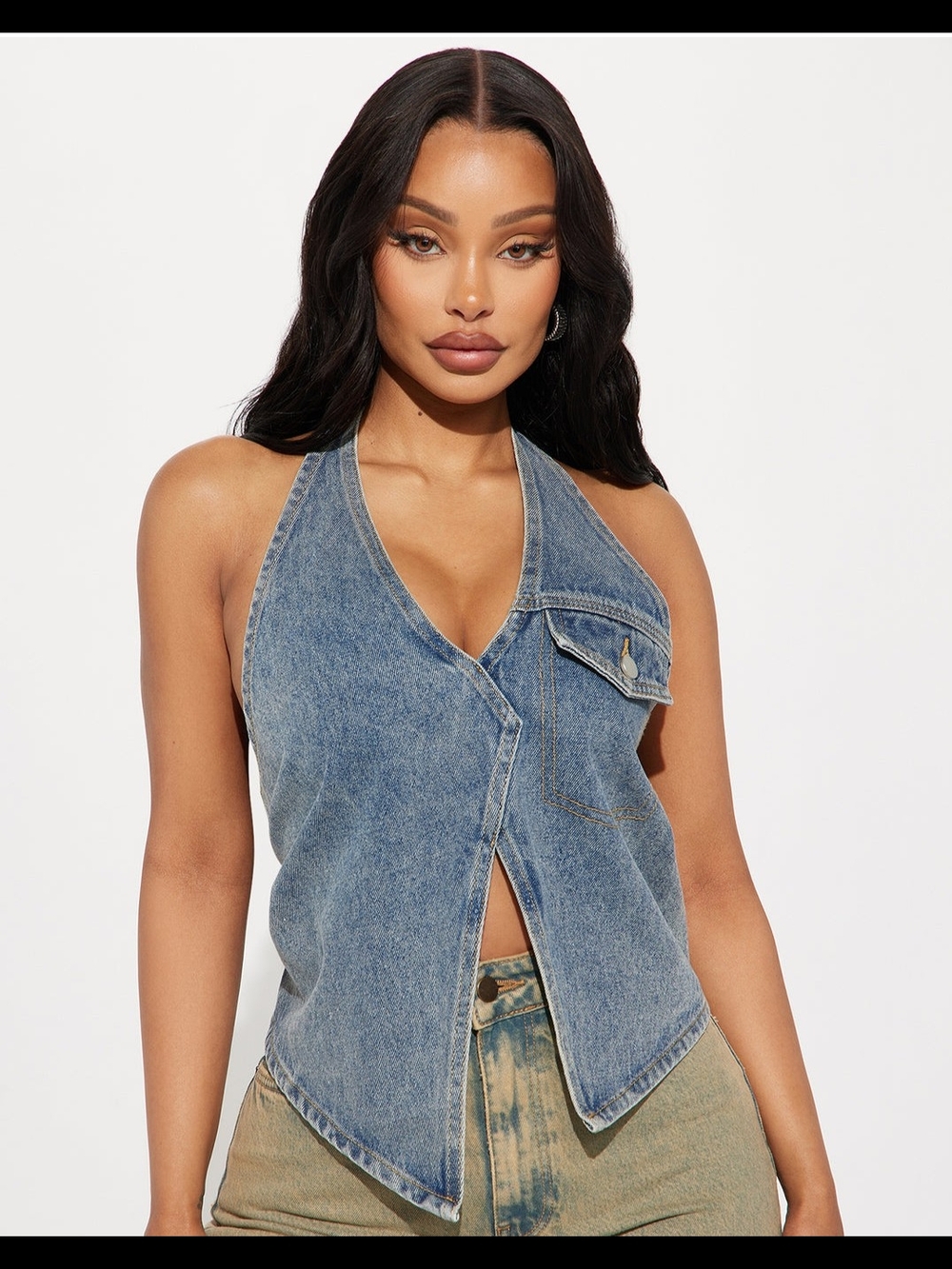 Tatiana Denim Halter Top